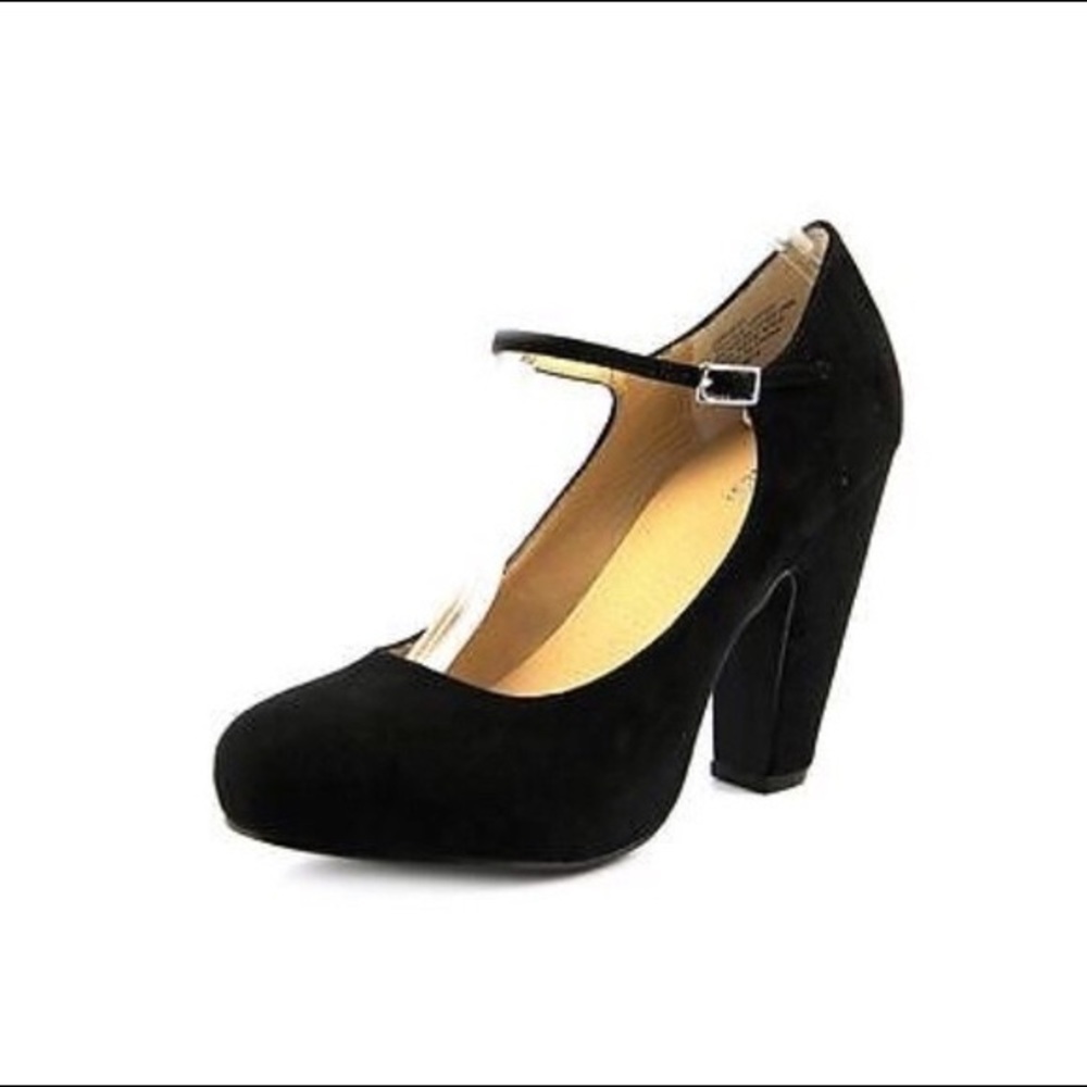Chunky High Heel Mary Janes